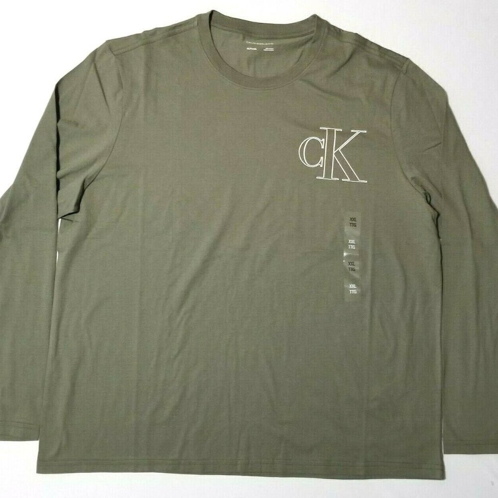 Calvin Klein Men's Long-Sleeve CK Logo T-Shirt Size XXL
